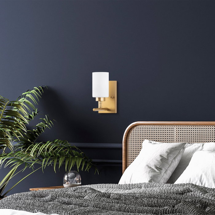 Opviq Lámpara de pared dorada con diseño escandinavo